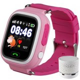 Ceas Smartwatch cu GPS Copii iUni Kid100, Touchscreen, Bluetooth, Telefon incorporat, Buton SOS, Roz